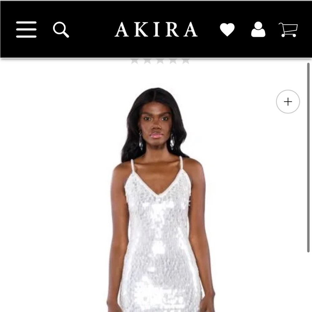 Medium White Sequin Dress- Akira - Picture 5 of 6